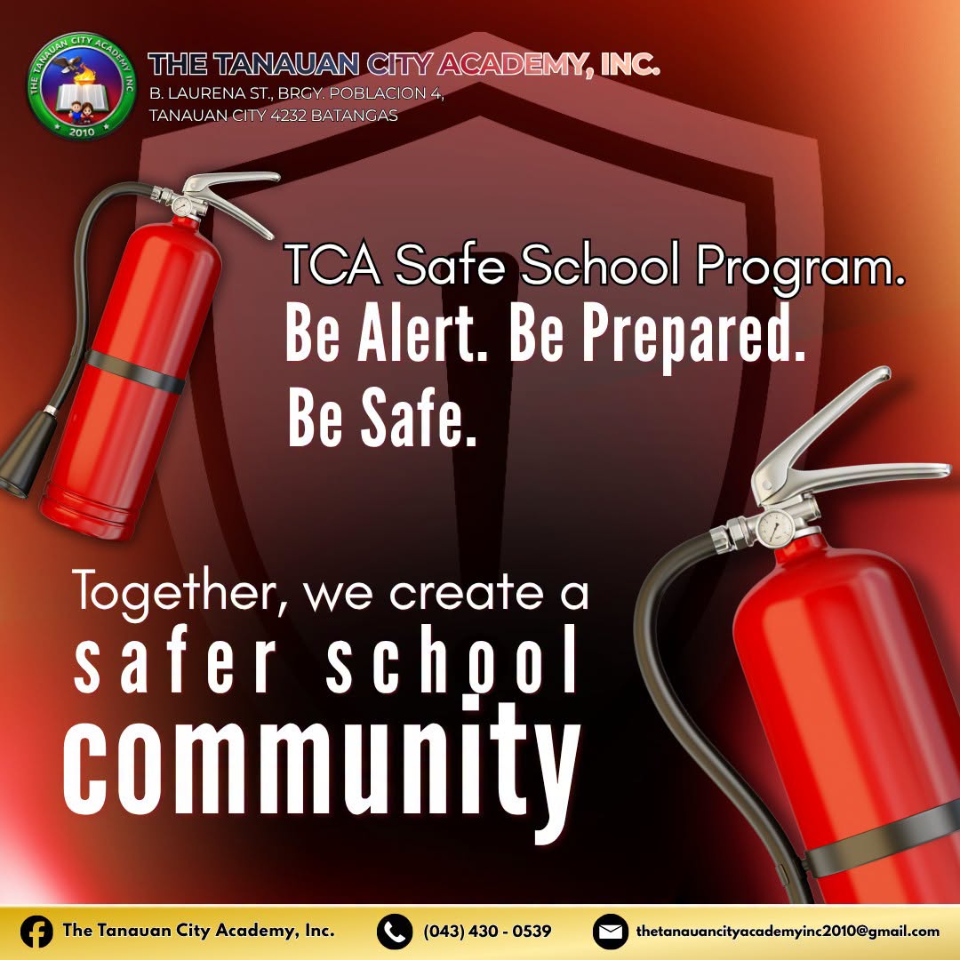 𝗧𝗜𝗡𝗚𝗡𝗔𝗡 | Pinalalakas ng TCA ang kaligtasan sa paaralan sa pamamagitan ng paglalagay ng mga karagdagang fire extinguisher.